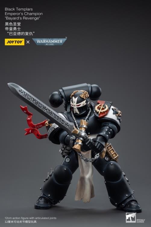 Warhammer 40K Black Templars Emperor's Champion Bayard's Revenge 1/18 Scale Figure - Image 7