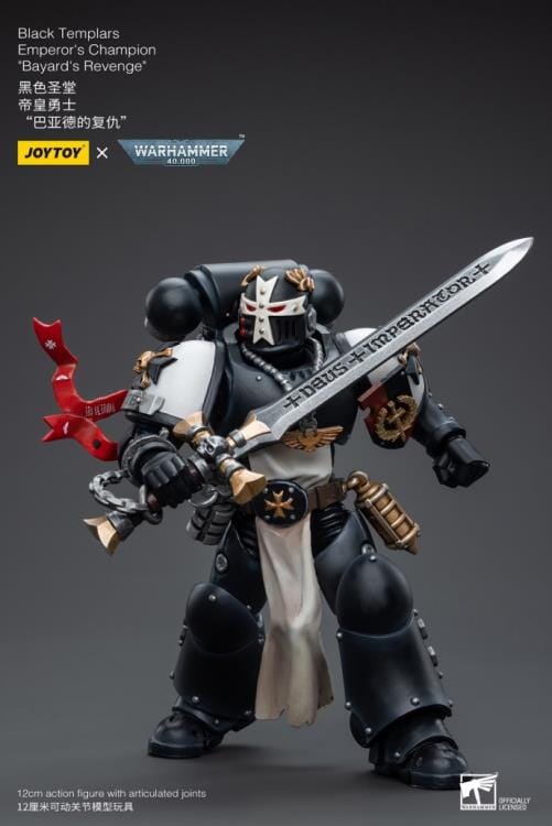 Warhammer 40K Black Templars Emperor's Champion Bayard's Revenge 1/18 Scale Figure - Image 8