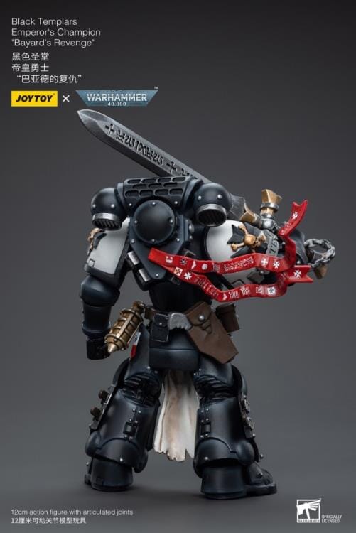 Warhammer 40K Black Templars Emperor's Champion Bayard's Revenge 1/18 Scale Figure - Image 9