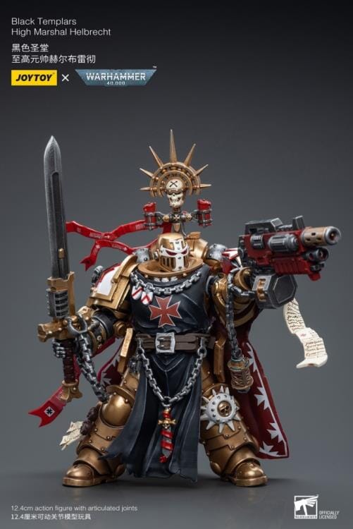 Warhammer 40K Black Templars High Marshal Helbrecht 1/18 Scale Figure (Reissue) - Image 3