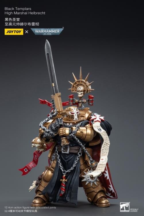 Warhammer 40K Black Templars High Marshal Helbrecht 1/18 Scale Figure (Reissue) - Image 4