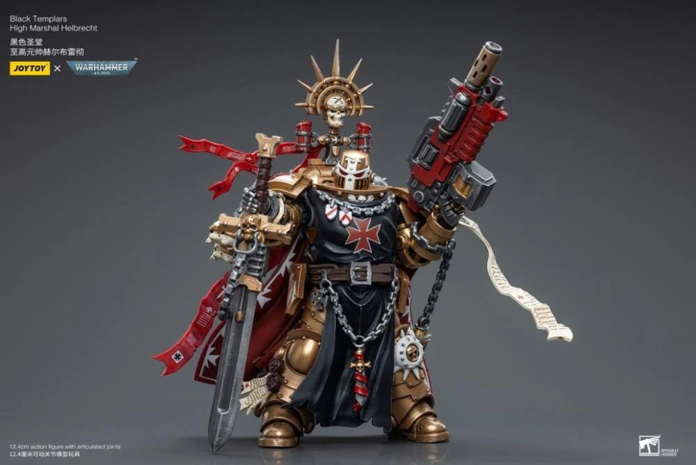 Warhammer 40K Black Templars High Marshal Helbrecht 1/18 Scale Figure (Reissue) - Image 6