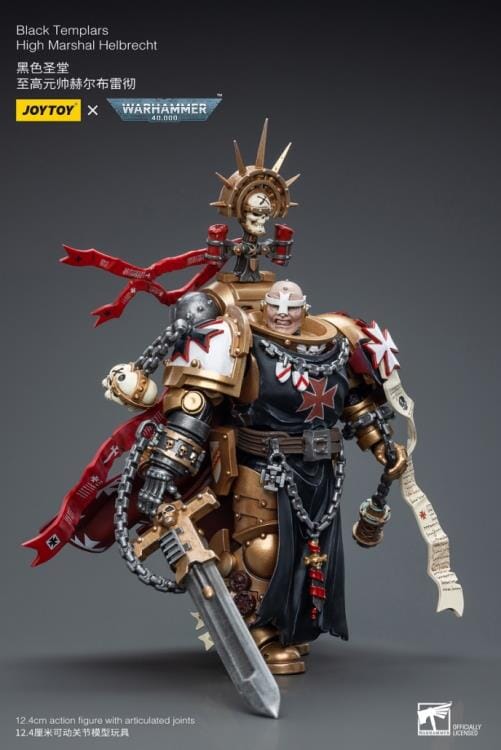 Warhammer 40K Black Templars High Marshal Helbrecht 1/18 Scale Figure (Reissue) - Image 7