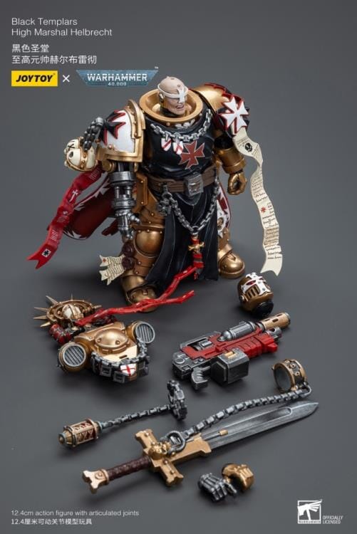 Warhammer 40K Black Templars High Marshal Helbrecht 1/18 Scale Figure (Reissue) - Image 9