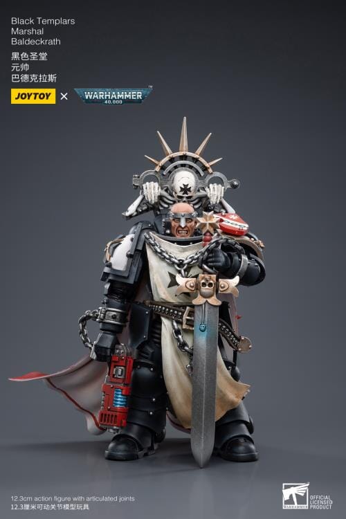 Warhammer 40K Black Templars Marshal Baldeckrath 1/18 Scale Figure - Image 2