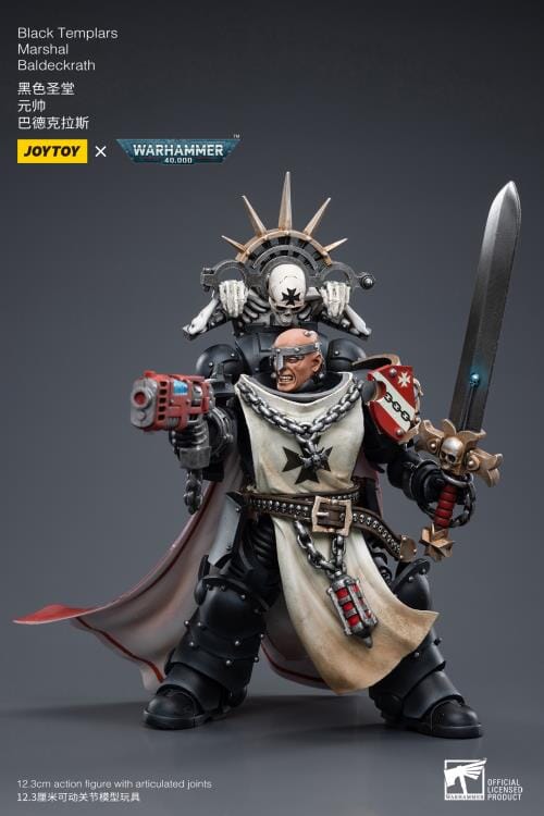 Warhammer 40K Black Templars Marshal Baldeckrath 1/18 Scale Figure - Image 5