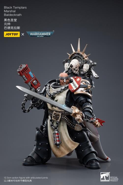 Warhammer 40K Black Templars Marshal Baldeckrath 1/18 Scale Figure - Image 6