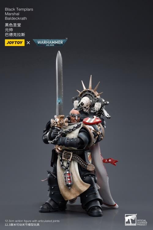Warhammer 40K Black Templars Marshal Baldeckrath 1/18 Scale Figure - Image 7
