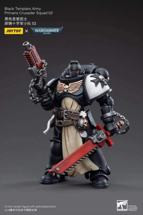Warhammer 40K Black Templars Primaris Crusader Squad 1/18 Scale Figure Set - Image 11