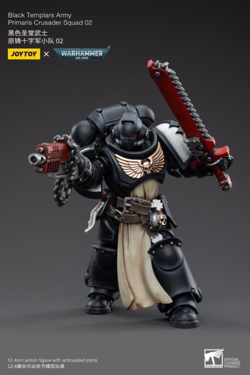 Warhammer 40K Black Templars Primaris Crusader Squad 1/18 Scale Figure Set - Image 14