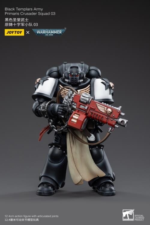 Warhammer 40K Black Templars Primaris Crusader Squad 1/18 Scale Figure Set - Image 16