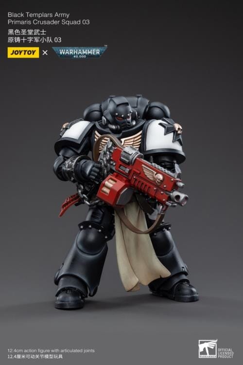 Warhammer 40K Black Templars Primaris Crusader Squad 1/18 Scale Figure Set - Image 18