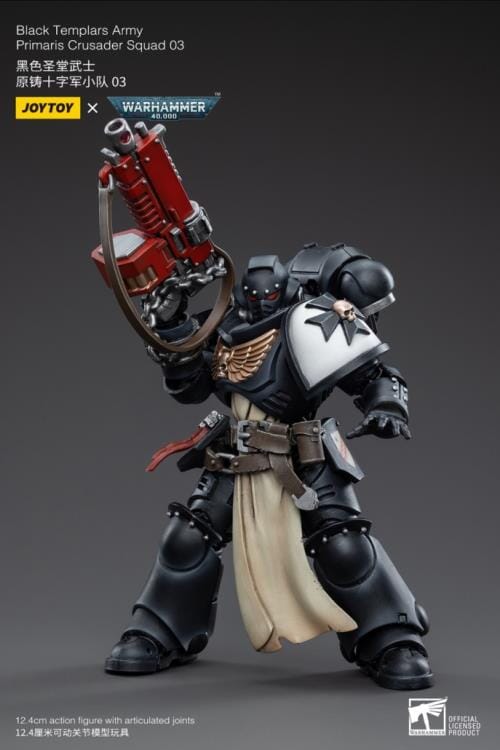 Warhammer 40K Black Templars Primaris Crusader Squad 1/18 Scale Figure Set - Image 19