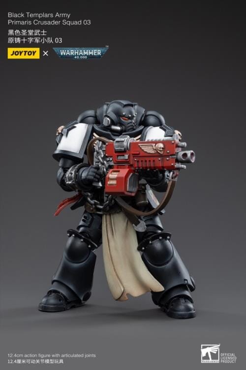 Warhammer 40K Black Templars Primaris Crusader Squad 1/18 Scale Figure Set - Image 21