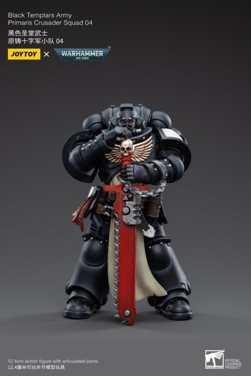 Warhammer 40K Black Templars Primaris Crusader Squad 1/18 Scale Figure Set - Image 23