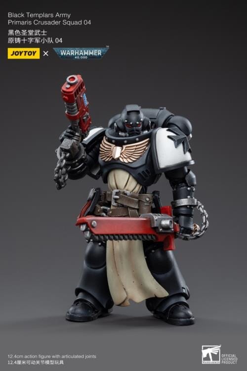 Warhammer 40K Black Templars Primaris Crusader Squad 1/18 Scale Figure Set - Image 25