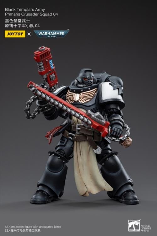 Warhammer 40K Black Templars Primaris Crusader Squad 1/18 Scale Figure Set - Image 28