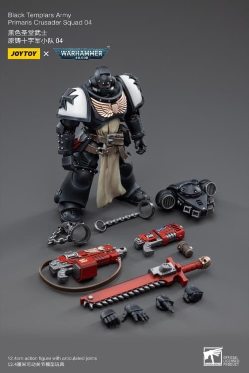 Warhammer 40K Black Templars Primaris Crusader Squad 1/18 Scale Figure Set - Image 29