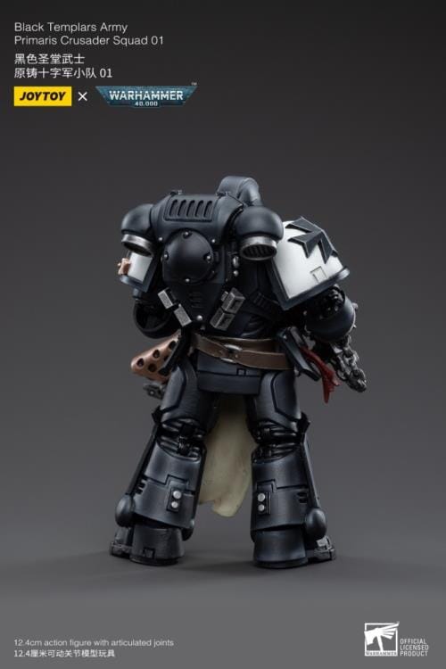 Warhammer 40K Black Templars Primaris Crusader Squad 1/18 Scale Figure Set - Image 3