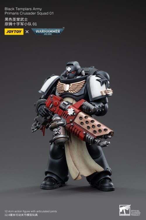 Warhammer 40K Black Templars Primaris Crusader Squad 1/18 Scale Figure Set - Image 4