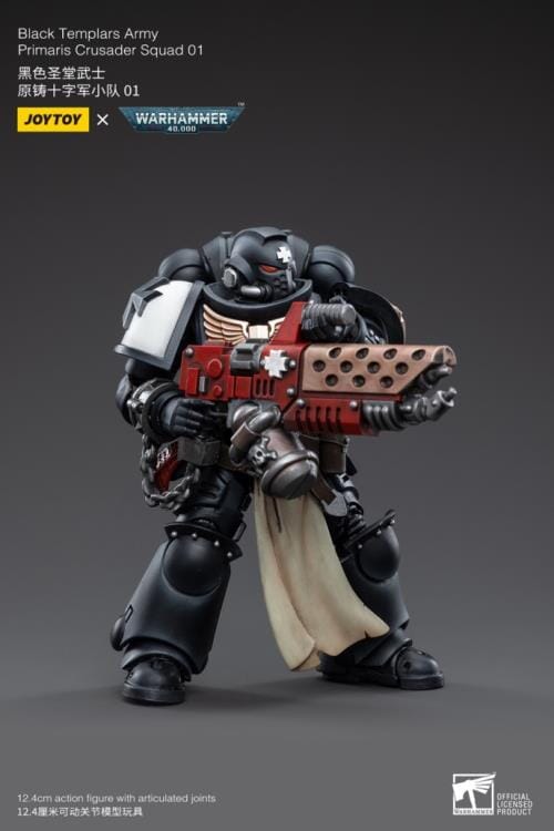 Warhammer 40K Black Templars Primaris Crusader Squad 1/18 Scale Figure Set - Image 5