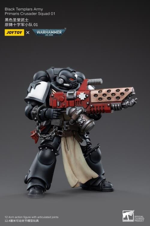 Warhammer 40K Black Templars Primaris Crusader Squad 1/18 Scale Figure Set - Image 6