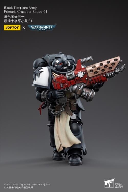 Warhammer 40K Black Templars Primaris Crusader Squad 1/18 Scale Figure Set - Image 7