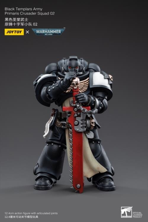 Warhammer 40K Black Templars Primaris Crusader Squad 1/18 Scale Figure Set - Image 9