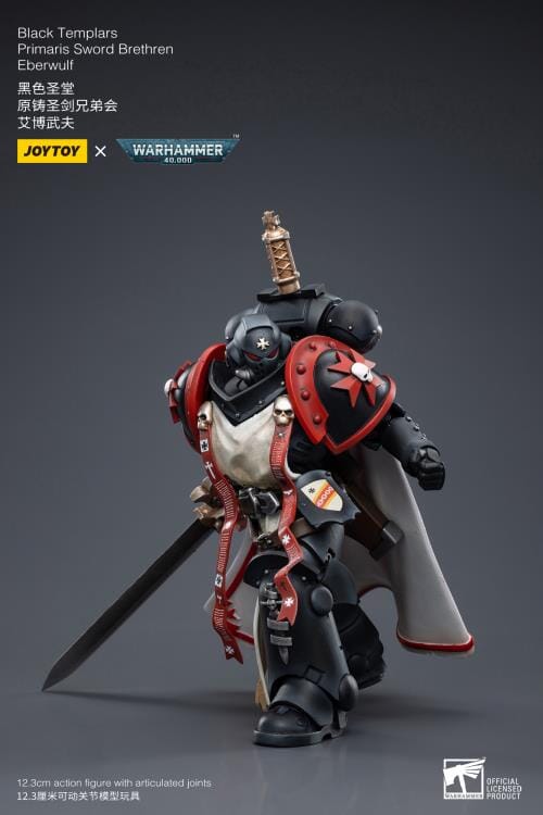 Warhammer 40K Black Templars Primaris Sword Brethren Eberwulf 1/18 Scale Figure - Image 6