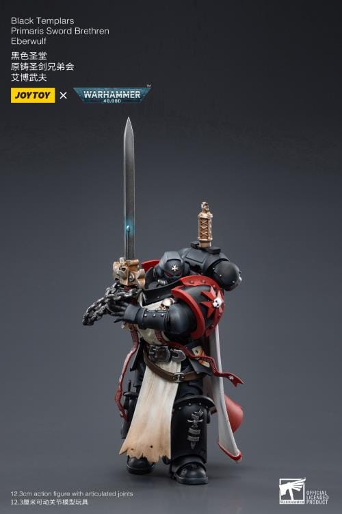 Warhammer 40K Black Templars Primaris Sword Brethren Eberwulf 1/18 Scale Figure - Image 7