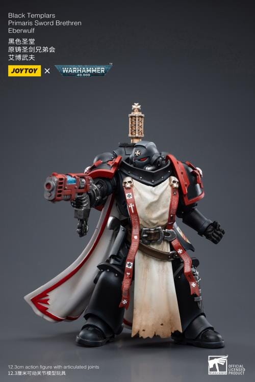 Warhammer 40K Black Templars Primaris Sword Brethren Eberwulf 1/18 Scale Figure - Image 8