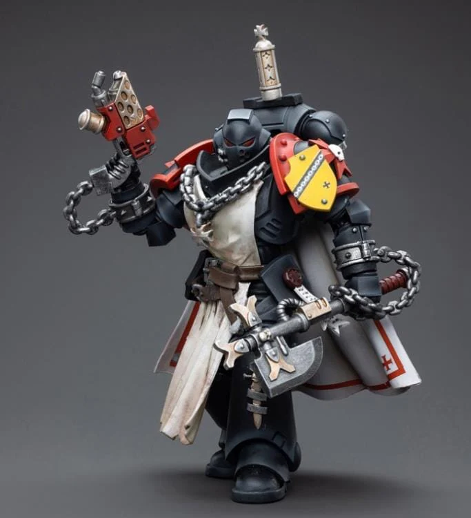 Warhammer 40K Black Templars Primaris Sword Brethren Granbertus 1/18 Scale Figure - Image 2