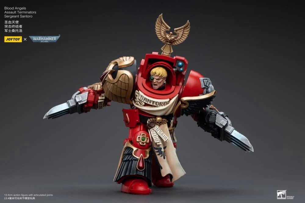 Warhammer 40K Blood Angels Assault Terminators Sergeant Santoro 1/18 Scale Figure - Image 4