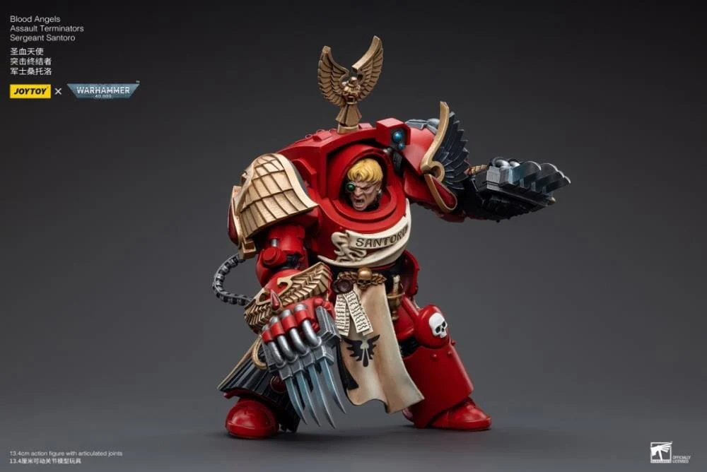 Warhammer 40K Blood Angels Assault Terminators Sergeant Santoro 1/18 Scale Figure - Image 5