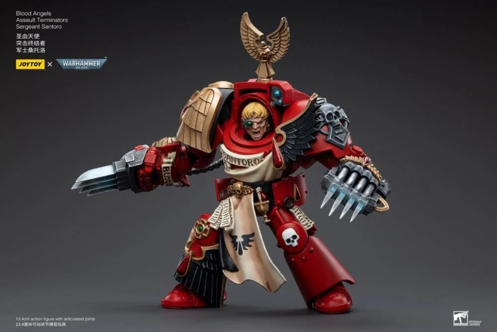 Warhammer 40K Blood Angels Assault Terminators Sergeant Santoro 1/18 Scale Figure - Image 6