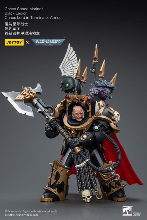 Warhammer 40K Chaos Space Marines Black Legion Chaos Lord in Terminator Armor 1/18 Scale Figure - Image 11