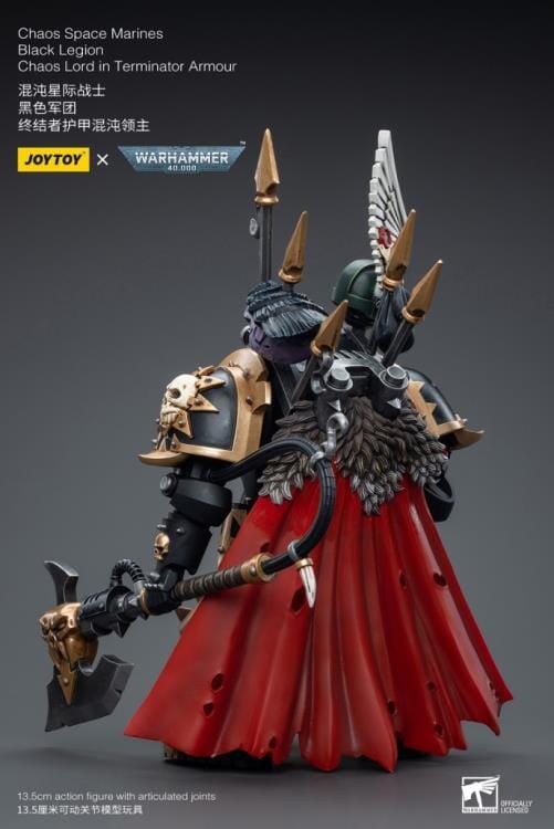 Warhammer 40K Chaos Space Marines Black Legion Chaos Lord in Terminator Armor 1/18 Scale Figure - Image 12