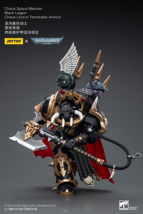 Warhammer 40K Chaos Space Marines Black Legion Chaos Lord in Terminator Armor 1/18 Scale Figure - Image 6