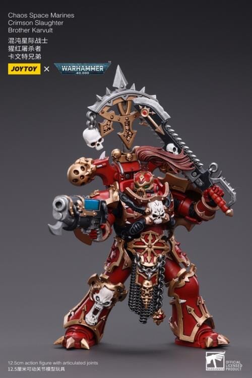 Warhammer 40K Chaos Space Marines Crimson Slaughter Brother Karvult 1/18 Scale Figure - Image 4