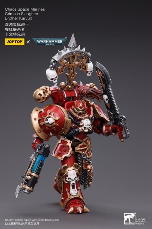 Warhammer 40K Chaos Space Marines Crimson Slaughter Brother Karvult 1/18 Scale Figure - Image 5