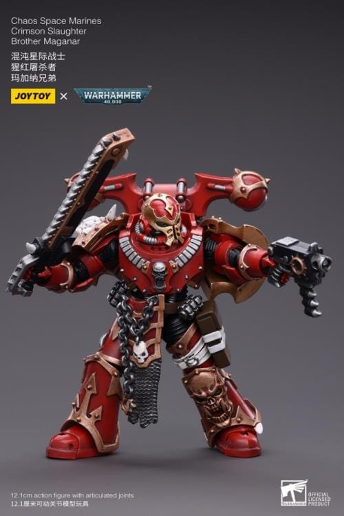 Warhammer 40K Chaos Space Marines Crimson Slaughter Brother Maganar 1/18 Scale Figure - Image 6
