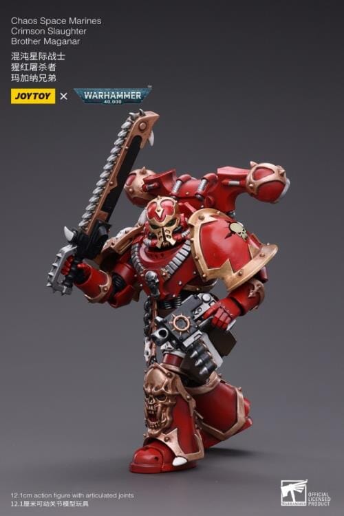 Warhammer 40K Chaos Space Marines Crimson Slaughter Brother Maganar 1/18 Scale Figure - Image 7
