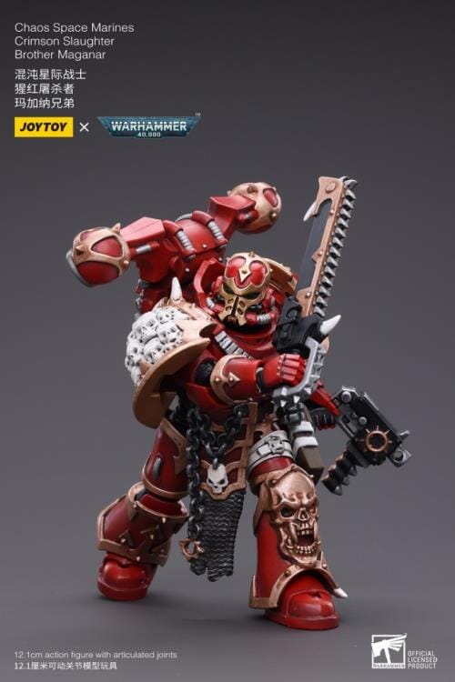 Warhammer 40K Chaos Space Marines Crimson Slaughter Brother Maganar 1/18 Scale Figure - Image 8