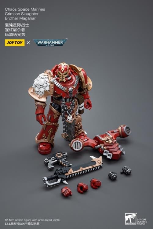 Warhammer 40K Chaos Space Marines Crimson Slaughter Brother Maganar 1/18 Scale Figure - Image 9