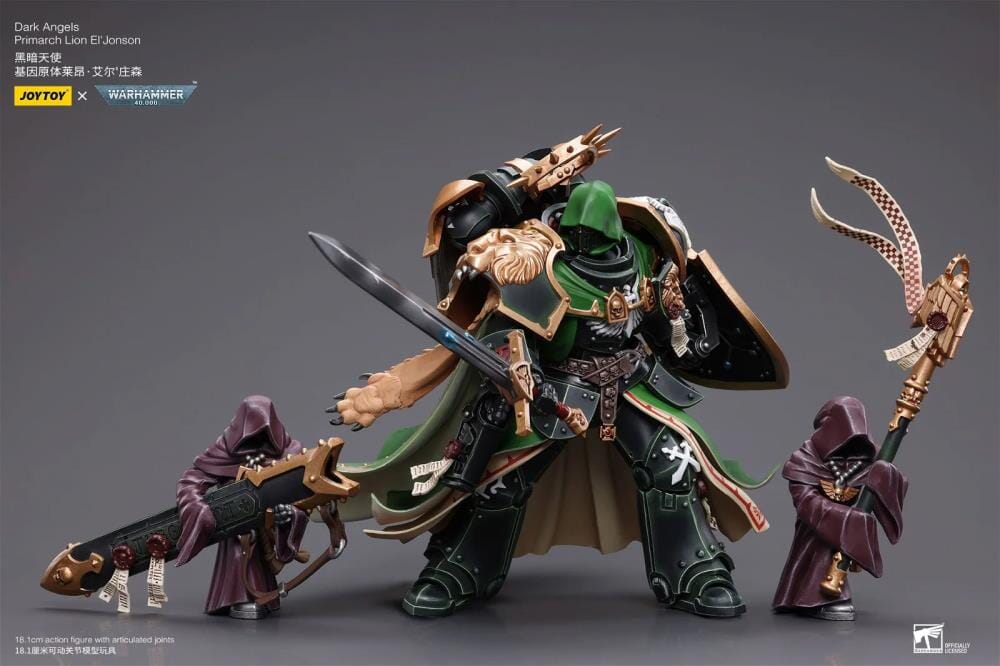 Warhammer 40k Dark Angels Primarch Lion El'Jonson 1/18 Scale Figure - Image 4