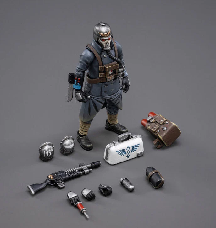 Warhammer 40K Death Korps of Krieg Veteran Squad Guardsman Medic 1/18 Scale Figure - Image 4