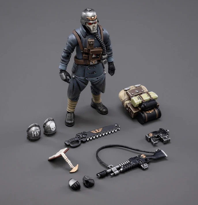 Warhammer 40K Death Korps of Krieg Veteran Squad Guardsman Squad Sergeant 1/18 Scale Action Figure - Image 4