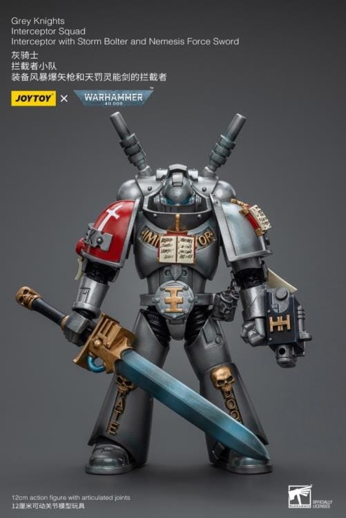 Warhammer 40K Grey Knights Interceptor Squad Interceptor with Storm Bolter and Nemesis Force Sword 1/18 Scale Figure - Image 2