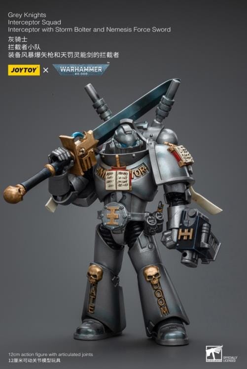 Warhammer 40K Grey Knights Interceptor Squad Interceptor with Storm Bolter and Nemesis Force Sword 1/18 Scale Figure - Image 3