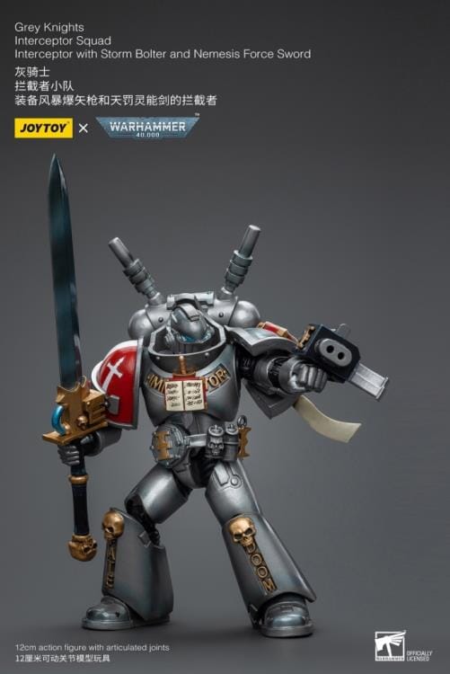 Warhammer 40K Grey Knights Interceptor Squad Interceptor with Storm Bolter and Nemesis Force Sword 1/18 Scale Figure - Image 4